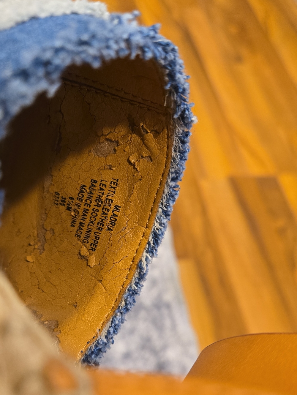 Marc Fisher Platform Espadrille Denim Wedge Sandals - Blue Stripe - Picture 6 of 6